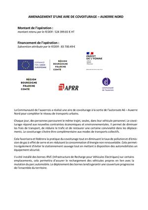 Aménagement D'une Aire De Covoiturage