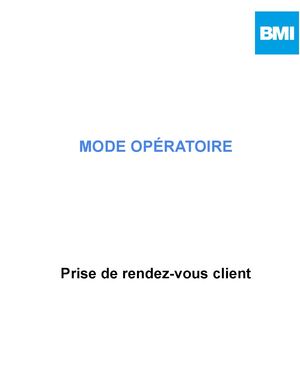 Mode Opératoire New Cca Rendez Vous Clients