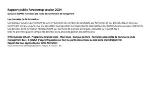 Rapport IPAG -  Parcoursup 2024