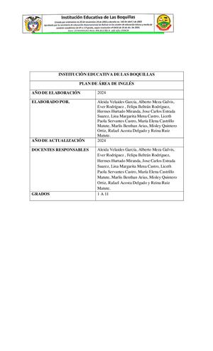Plan De ÁRea Inglés Inebo 2024