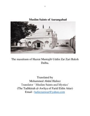 Muslim Saints of Aurangabad