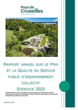 Rapport Annuel Sur le Prix et la Qualité Assainissement Collectif 2023