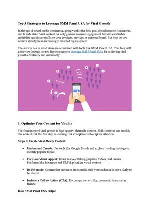 Top 5 Strategies To Leverage Smm Panel Usa For Viral Growth