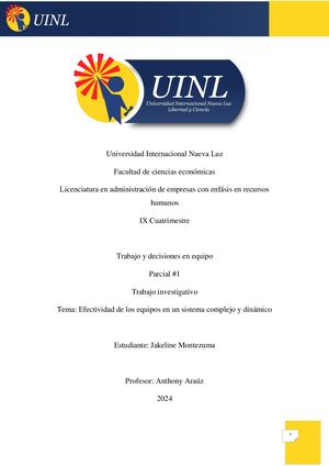 Efectividad De Los Equipos En Un Sistema Complejo Y Dinámico Uinlp2