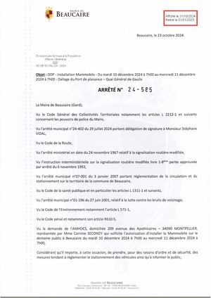 Fichier Parution Des Arrêtés 24 585 à 24 592 Du 31 10 2024