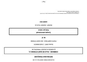 Compte administratif 2023 de la Ville de Saint-Étienne