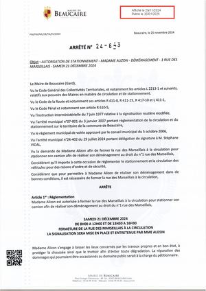 Fichier Parution Des Arrêtés 24 643 à 24 652