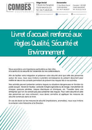 Annexe 5 Bis – Livret D'accueil Et De Sécurité 02122024