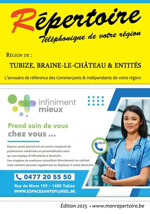 Répertoire Tubize, Braine-le-Château 2025