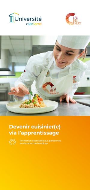 Dépliant CFA - Diplôme Cuisinier
