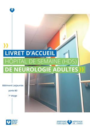 2024 12 02 Livret D Accueil Hopital De Semaine Neurologie Adulte Bct