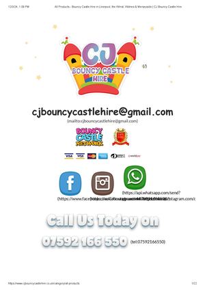 Cj Bouncy Castle Hire Bouncy Castle Hire In Liverpool, The Wirral, Widnes & Merseyside