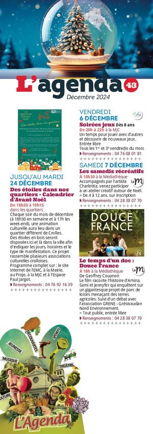DÉCEMBRE 2024 - AGENDA