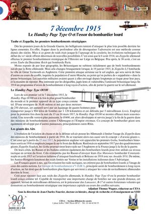 7 Decembre 1915 : Handley Page Type 0