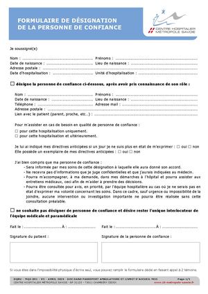 MQ3-091_V3_02-2022 : Formulaire de désignation de la personne de confiance