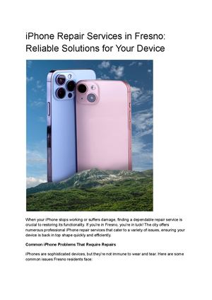 iPhone Repair Services in Fresno