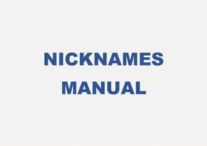 12 Nicknames' Manual