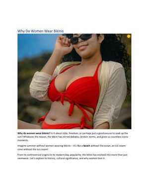 Why Do Women Wear Bikinis