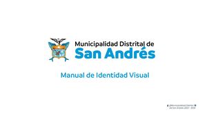 Manual De Identidad Corporativa Municipalidad Distrital de San Andrés