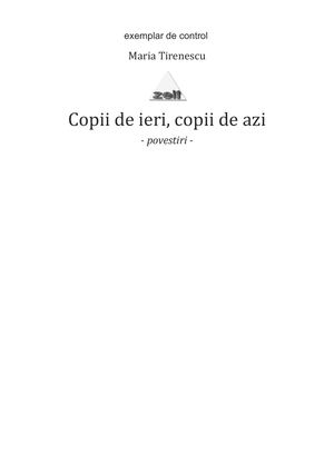 Copii de ieri, copii de azi