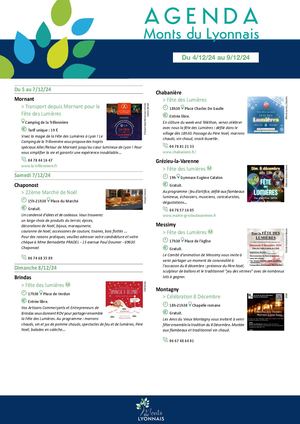 Illuminations du 8 décembre - programme 2024