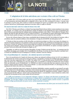 LA NOTE DU CESA N°580