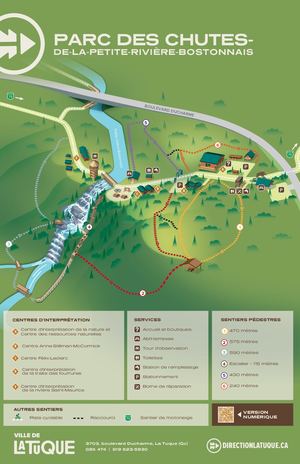 Carte du parc des Chutes-de-la-Petite-Rivière-Bostonnais