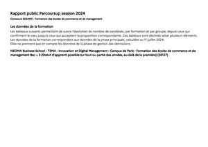 Rapports Parcoursup TEMA 2024