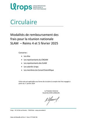 Circulaire Note De Frais Réunion Nationale Slam Reims