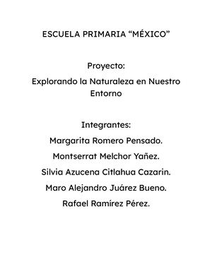 Explorando La Naturaleza En Nuestro Entorno