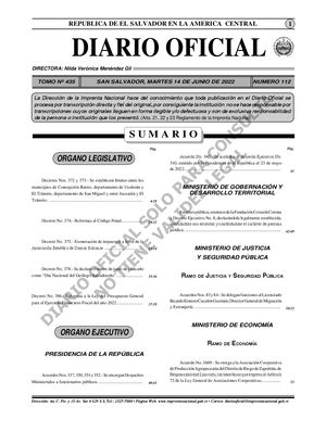 Diario Oficial N° 115 Tomo N° 435