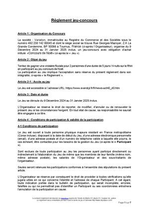 Reglement Concours de Noël