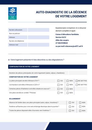 Auto Diagnostic De La Décence De Votre Logement Caf27