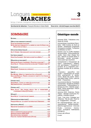 Revue communiste Longues marches n°3 - Octobre2024