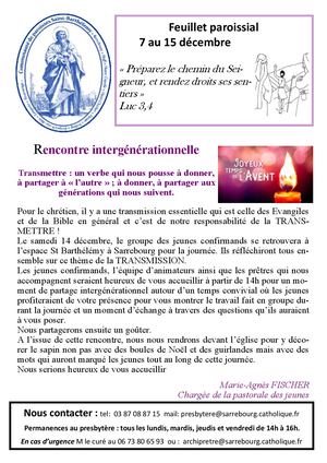 Bulletin Du 6 Au 15 Decembre 2024