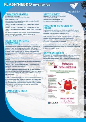 Flash Hebdo Hiver 2425