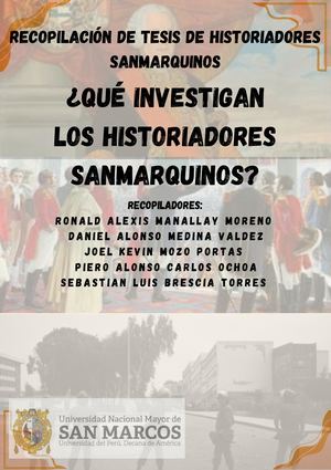¿Qué investigan los historiadores sanmarquinos?