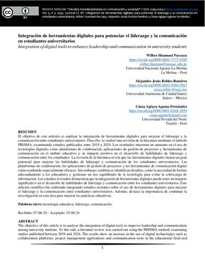 Integración de herramientas digitales para potenciar el liderazgo y la comunicación en estudiantes universitarios
