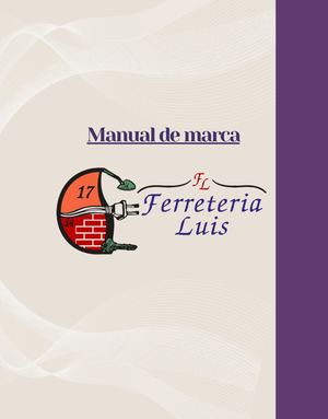 Manual De Marca Ferretería Luis (21 59 X 27 54 Cm)