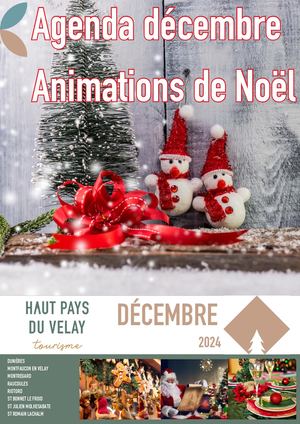 Agenda de décembre et animaations de Noël