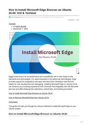 How To Install Microsoft Edge Browser On Ubuntu 2404 Gui Terminal