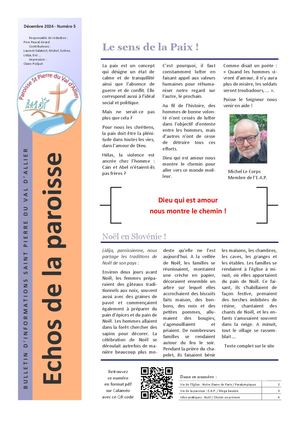 Bulletin Paroissial Décembre 2024