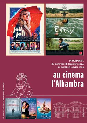 Programme du 18 décembre 2024 au 28 janvier 2025 du cinéma l'Alhambra Marseille