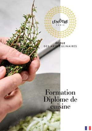 PLAQUETTE FORMATION DIPLÔME DE CUISINE