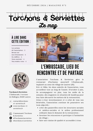 Journal n°3 Torchons & Serviettes décembre 2024