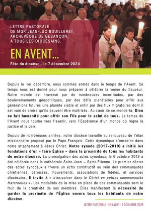 Lettre Pastorale En Avent Déc24