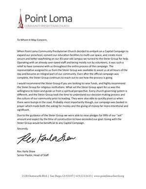 Point Loma Presbyterian LOR