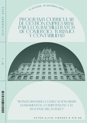 PROGRAMA	CURRICULAR	DE	GESTIÓN	EMPRESARIAL PARA	LOS	 BACHILLERATOS DE COMERCIO,TURISMO Y CONTABILIDAD