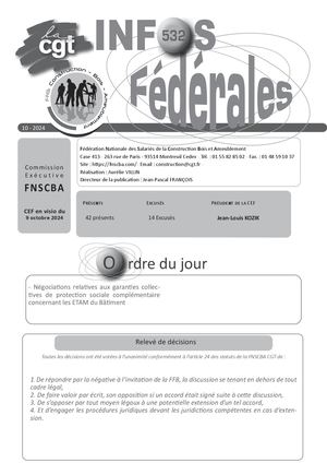 Info fédérales n°532