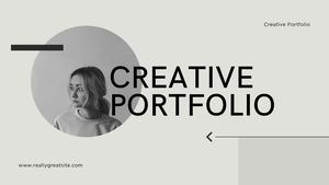 Black Grey Minimalist Clean Creative Portfolio Presentation